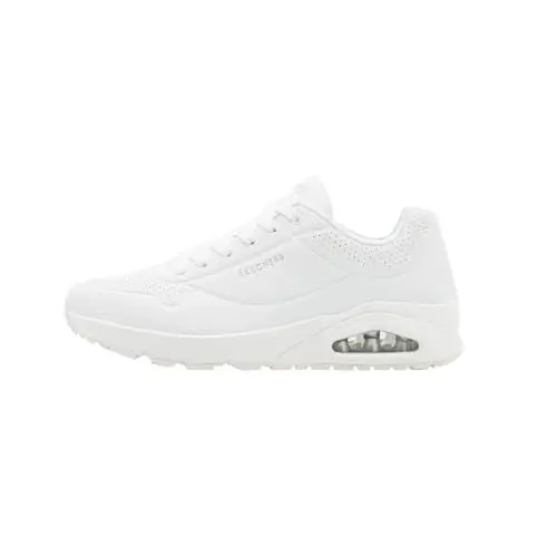 Produktbild: Skechers Herren UNO Stand On Air Sneaker, White Durabuck/Mesh, 45 EU