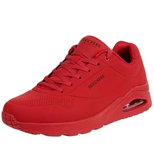 Produktbild: Skechers Herren Uno Stand On Air sneakers, Red Durabuck Mesh, 46 EU