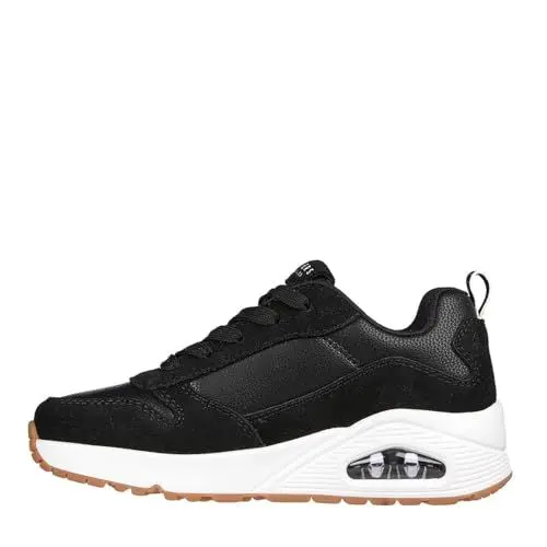 Produktbild: Skechers Jungen 403677l BKW Sneaker, Schwarzes Veloursleder, Synthetik, weißer Rand