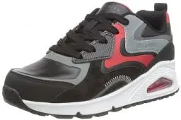 Produktbild: Skechers Jungen Uno Gen1 Color Surge Sneaker, Black Synthetic Red Gray Trim, 39 EU