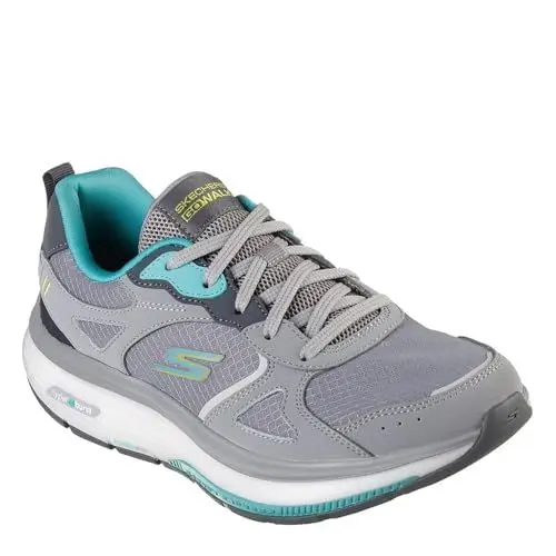 Produktbild: Skechers Mädchen 124929 Gytq Sportschuhe, Graues Leder Türkises Textil, 35.5 EU