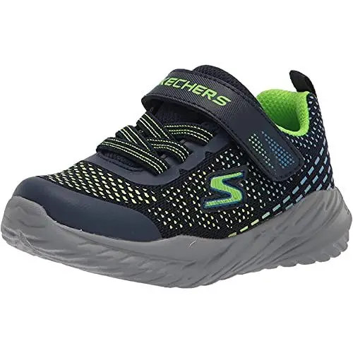 Produktbild: Skechers Nitro Sprint Karvo Sneaker, Navy Textile/Lime & Blue Trim, 37 EU