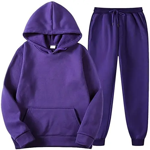 Produktbild: Skianzug Damen 2 Teilig Anzug Elegant Trainingsanzug Bench Jogginganzug Kleidung Hausanzug Pyjama Sportset für Lila 2XL