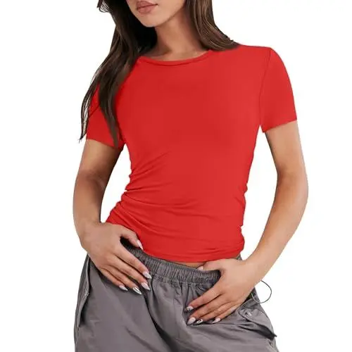 Produktbild: Skims Dupe, Fashion Stüssy Pulli Acubi Basic Skims Dupe T Shirt Eng Short Sleeve Tops Y147K Streetwear Crop Oberteile Damen Cute Hoodie Damen Aesthetic(A29,XL)