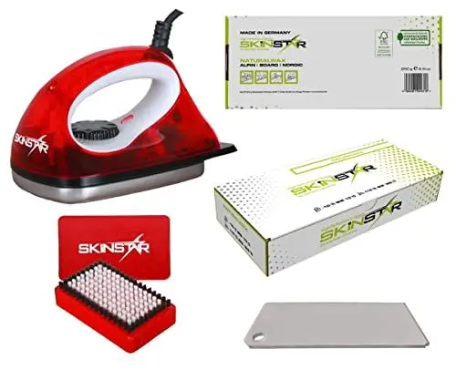 Produktbild: SkinStar Starter Ski Wachs Set Wachsbügeleisen Bürste Natural Wax