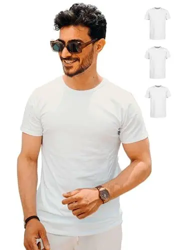 Produktbild: SKIPPER 3er Pack Herren T-Shirt Rundhals I Basic T-Shirts in Weiß I Unterziehshirt aus 95% Baumwolle & 5% Elasthan I Kurzarm Business Unterhemd Herren I Oeko-TEX Zertifiziert I Größe L