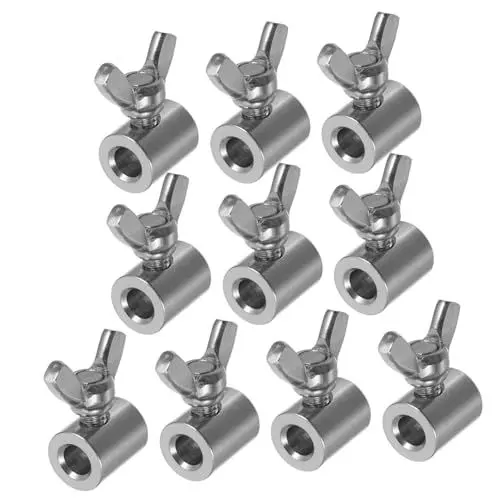 Produktbild: SKISUNO 10stücke Edelstahl Hand- -buckle Butterfly Column Railing Für Sichere Befestigung Und Fixierung Rostfreier Langlebiger Klemmschrauben Für Geländer Und Absperrungen