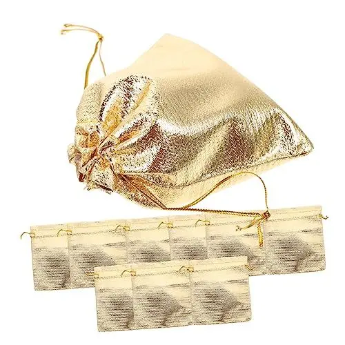 Produktbild: SKISUNO 30 Stück Stoffbeutel Mit Kordelzug Schmuckbeutel Geschenkbeutel Partybeutel Verpackung Wiederverwendbare Stofftaschen 10x15cm Beige Baumwolle