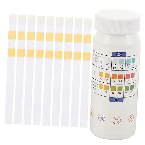Produktbild: SKISUNO Wasserteststreifenpapier 50 Stück Für Poolwasserqualität Ph-teststreifen Alkalinität Universelle Wasseranalyse Testpapier