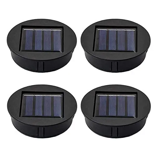 Produktbild: SKJJL Solarleuchten Ersatz Top, 4 Stück Solar Ersatzpanel mit LED Leuchtmitteln Solarpanel, Led Lampen Garten Solar für Outdoor hängende Laternen Garten Terrasse Gehweg Hof Dekoration