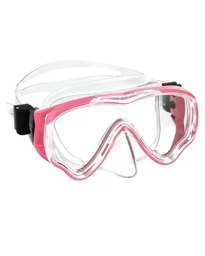Produktbild: Taucherbrille Kinder | Schwimmbrille Kinder Schnorchelmaske Anti-Fog Anti-Leck | Tauchmaske Kinder 180°Panorama HD Tempered Glas für Kinder 4-12 Jahre Jungen Mädchen