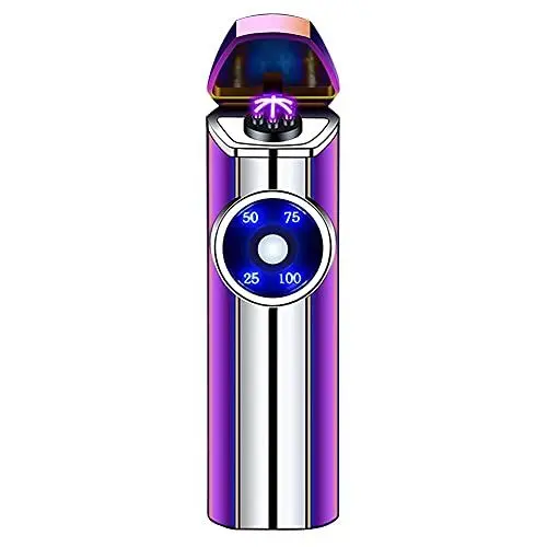 Produktbild: SKRFIRE Triple-Arcs Elektrisches Feuerzeug, Plasma-Feuerzeug für den Außenbereich, wiederaufladbares USB-Feuerzeug, winddichtes Feuerzeug mit Batterieanzeige (Regenfenster)