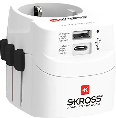 Produktbild: SKROSS Länderstecker Pro Light USB (AC) White