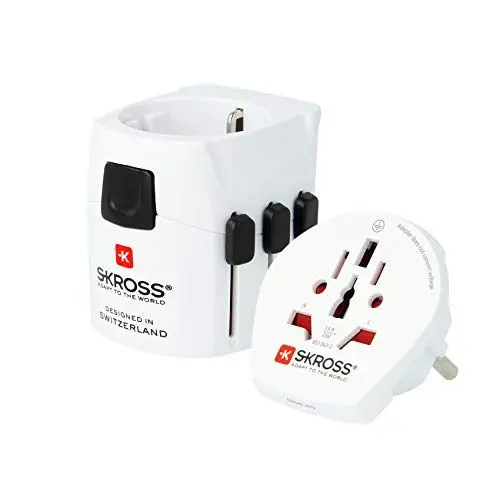 Produktbild: SKROSS | 1.103165 | PRO Light-World | Universal Reiseadapter Für 2- oder 3-polige Steckdosen - Von und für mehr als 200 Länder - Maximale Leistung 1535 Watt - Schutz vor Stromschlag