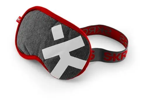 Produktbild: SKROSS - Deluxe Sleep Maske - Maske zum Schlafen auf Flugreisen, Autos, Zug. Weiche Augenmasken blockiert das Licht 100% - waschbar - Dunkelgrau