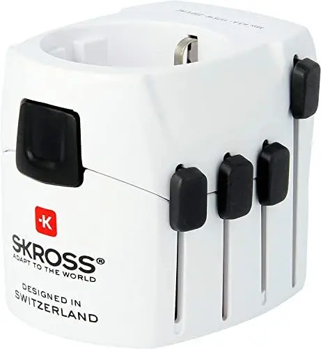 Produktbild: SKROSS Reiseadapter Pro, anpassbarer Adapterstecker für Reisen nach UK, Australien, China oder die USA, kompakter & sicherer Universaladapter