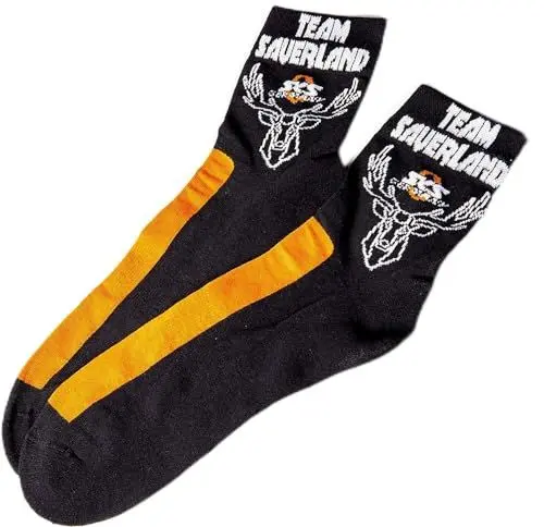 Produktbild: SKS GERMANY BIKING SOCKEN 35 - 38 Fahrradsocken, Sportsocken (leichte und atmungsaktive Socken, perfekte Passform, angenehmer zu tragen, in coolem Hirsch Design, Größe: 35 - 38), Schwarz