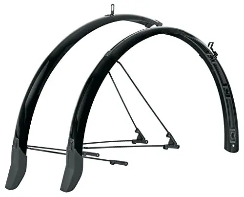 Produktbild: SKS GERMANY BLUEMELS CABLE LINE 28″ 55 SET Schutzblech-Set Fahrradzubehör, Radschutz (Sandwichkonstruktion, robust und biegesteif, Kabelführungssystem, integrierter Kabelkanal für Rücklicht), Schwarz