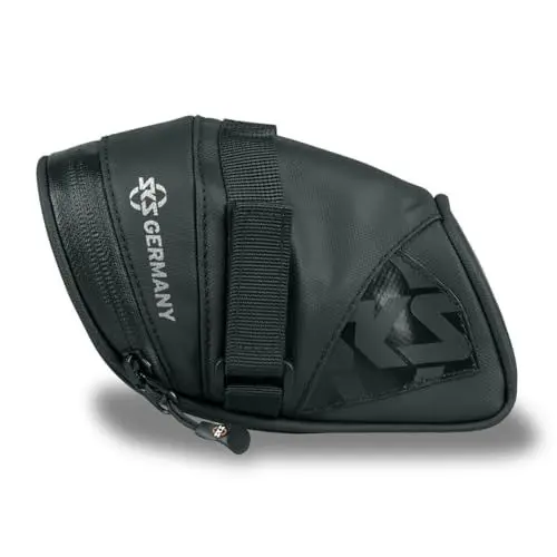 Produktbild: SKS GERMANY EXPLORER STRAPS 500 Fahrradtasche, Mountainbike Fahrradzubehör (Satteltasche aus wasserabweisendem Gewebe, laminierte Reißverschlüsse mit ergonomischem Easy-Zip, Volumen: 0,5 l), schwarz