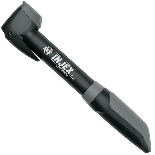 Produktbild: SKS GERMANY INJEX LITE ZOOM Minipumpe (Luftpumpe für alle Ventilarten, Teleskop-Funktion, Hochdruckstufe, Ventilklemmhebel, max. Druck: 10 bar/144 PSI), 25 x 4 x 4 cm, Schwarz