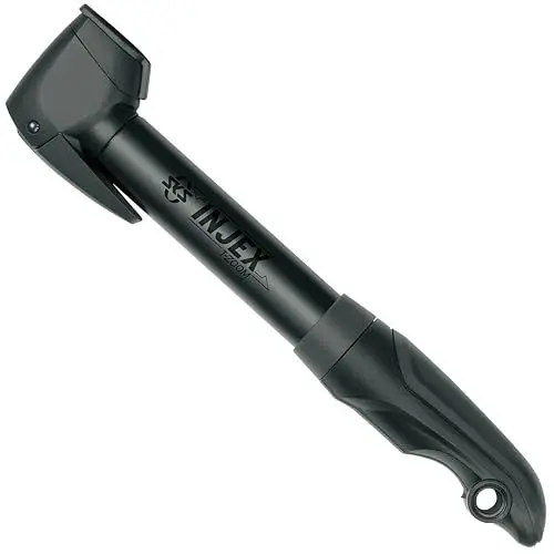 Produktbild: SKS GERMANY INJEX T-ZOOM BLACK Minipumpe (Luftpumpe für alle Ventilarten, T-Griff mit Teleskopfunktion, Hochdruckstufe, Ventilklemmhebel, max. Druck: 10 bar/144 PSI)