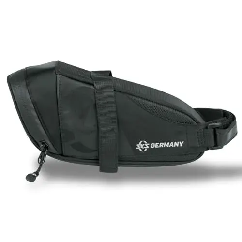 Produktbild: SKS GERMANY RACER STRAPS 800 Fahrradtasche für Rennrad, Fahrradzubehör (aerodynamische Tasche mit Klettverschlussbefestigung, laminierter & wasserdichter Reißverschluss mit Easy-Zip, Volumen: 0,8 l)