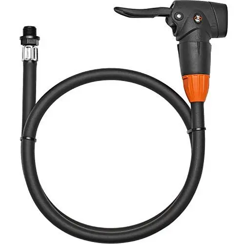 Produktbild: SKS GERMANY Schlauch mit MULTI VALVE-Kopf für AIRKOMPRESSOR 12.0, Fahrradzubehör, (Pumpenkopf mit Schlauch kompatibel mit SKS GERMANY AIRKOMPRESSOR 12.0, alle Ventilarten, Gewinde: M 12 x 1), Schwarz