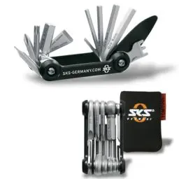 Produktbild: SKS GERMANY TOM Mini-Tool Multifunktionswerkzeug Fahrrad, Miniwerkzeug Rad, aus rostfreiem Stahl/Aluminium, viele integrierte Werkzeug-Funktionen