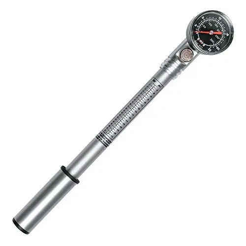 Produktbild: SKS GERMANY USP Dämpferpumpe (Luftpumpe für AV-Ventile, Präzisionsmanometer, Druckablassschraube, T-Griff, Dichtungssystem, max. Druck: 22 bar/315 PSI), silber