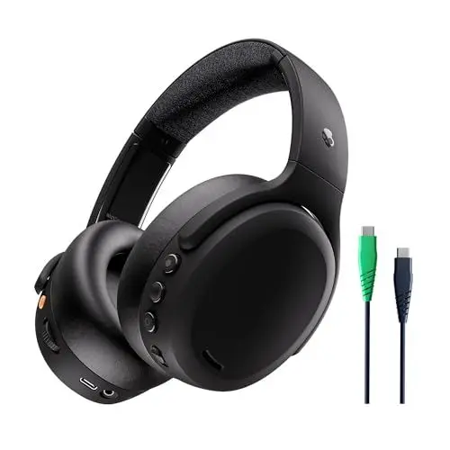 Produktbild: Skullcandy Crusher ANC 2 Over-Ear Noise Cancelling Wireless-Kopfhörer mit Sensory Bass, 50 Std. Akkulaufzeit, Skull-iQ, Alexa-Unterstützung, Mikro, Bluetooth-kompatibel - Schwarz
