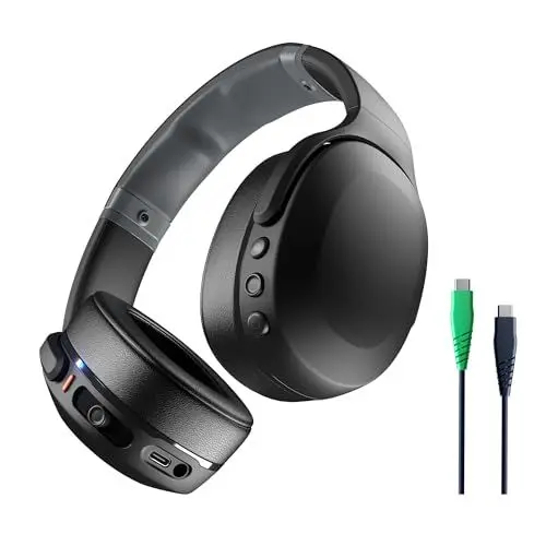 Produktbild: Skullcandy Crusher Evo Over-Ear Wireless-Kopfhörer mit Sensory Bass, 40 Std. Akkulaufzeit, Mikro, kompatibel mit iPhone, Android und Bluetooth-Geräten - Schwarz
