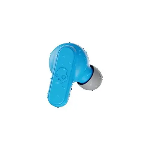 Produktbild: Skullcandy Dime In-Ear Wireless-Kopfhörer, 12 Std. Akkulaufzeit, Mikro, kompatibel mit iPhone, Android und Bluetooth-Geräten - Hellgrau/Blau (Auslaufmodell)