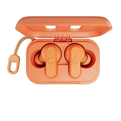 Produktbild: Skullcandy Dime In-Ear Wireless-Kopfhörer, 12 Std. Akkulaufzeit, Mikro, kompatibel mit iPhone, Android und Bluetooth-Geräten - Orange