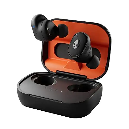 Produktbild: Skullcandy Grind Fuel Kabelloser In-Ear Kopfhörer, 40 Std. Akkulaufzeit, Skull-iQ, Alexa-Unterstützung, Mikro, Kompatibel mit iPhone, Android und Bluetooth-Geräten - Schwarz/Orange