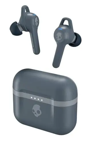 Produktbild: Skullcandy Indy Evo In-Ear Bluetooth Kopfhörer mit Mikrofon, True Wireless, schweiß-, Wasser- und staubresistent, bis zu 30 Stunden Gesamtakkulaufzeit - Grau