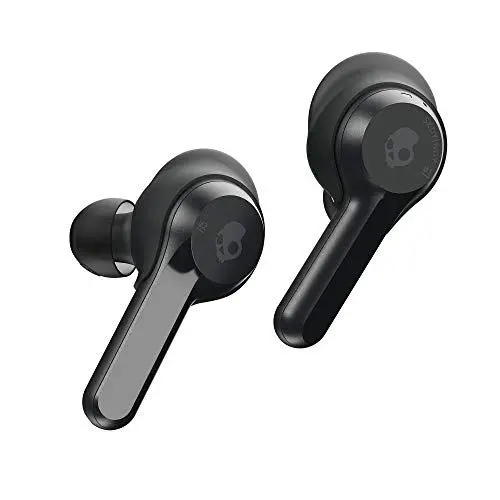 Produktbild: Skullcandy Indy True-Wireless-Kopfhörer mit Bluetooth-Mikrofon, Schweiß-, Wasser- und Staubresistent (IP55), 16 Stunden Akkulaufzeit – Schwarz