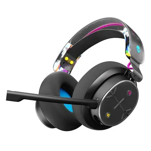 Produktbild: Skullcandy PLYR Kabelloses Multi-Platform Over-Ear Gaming Headset für Xbox, PlayStation und PC, Enhanced Sound Perception, 24 Std. Akkulaufzeit, KI-Mikro - Schwarz