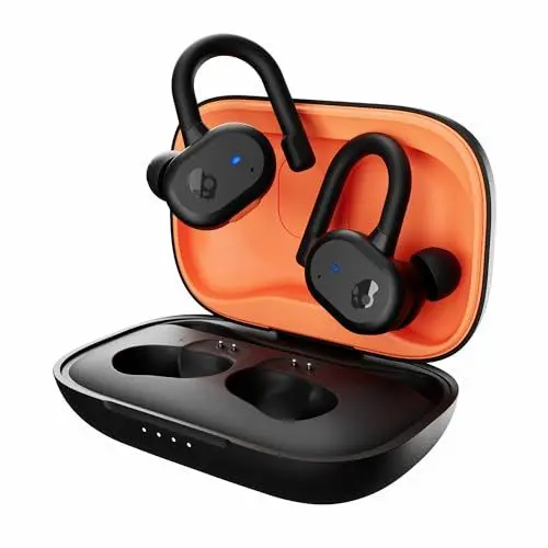 Produktbild: Skullcandy Push Active Kabelloser In-Ear Kopfhörer, 43 Std. Akkulaufzeit, Skull-iQ, Alexa-Unterstützung, Mikro, Kompatibel mit iPhone, Android und Bluetooth-Geräten - Schwarz/Orange