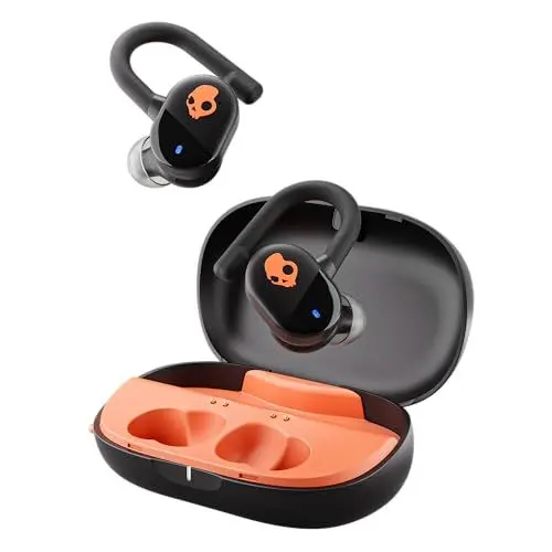 Produktbild: Skullcandy Push Play Active, Kabelloser In-Ear Kopfhörer, 34 Std. Akkulaufzeit, Stay-Aware-Modus, Mikro, Kompatibel mit iPhone, Android und Bluetooth-Geräten - True Black/Orange
