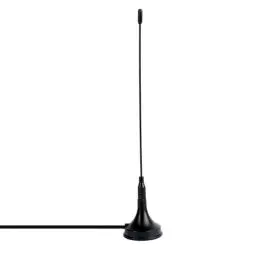 Produktbild: Sky Vision DTA 50 Antenne DVB-T/ DVB-T2 mit 3dB Verstärkung, passive Antenne für innen und außen, störungsfreier Empfang, HDTV und DAB+ Empfang, gummierter Magnetfuß, 2 m Antennen-Kabel, schwarz
