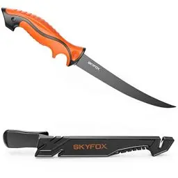 Produktbild: SkyFox Fischmesser Angeln und Filetiermesser Fisch Klinge 20.5 cm, G4416 Deutsch Edelstahl Kochmesser, Angelmesser Sehr Scharf,Jagdmesser Inklusive Schutz ABS Whetstone Scheide