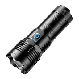 Produktbild: Skylla Taschenlampe led usb Aufladbar 5000 Lumen Extrem Hell Taschenlampen IPX6 Wasserdicht 5 Lichtmodi für Camping Wandern Notfälle （Mit großer Kapazität 6000mAh Akku）