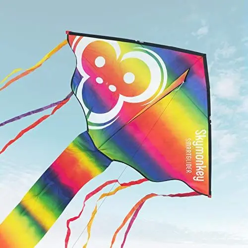 Produktbild: Skymonkey Smartglider Einleiner Drachen für Kinder ab 5 Jahren, Kinderdrache - 130cm, Regenbogen Drache