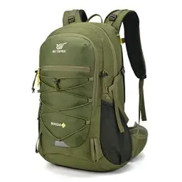 Produktbild: SKYSPER BOGDA 35 Wanderrucksack 35L Camping Backpack mit Rückenbelüftung & Trinksystem Trekkingrucksack aus atmungsaktivem 3D Air Mesh Polyester Camping Outdoor Wandern Rucksack