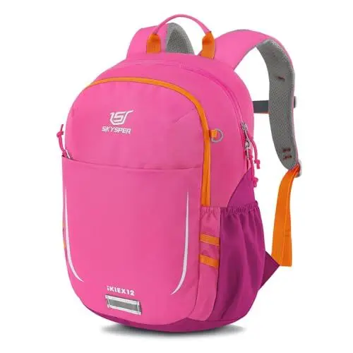 Produktbild: SKYSPER Kinderrucksack 12L Wanderrucksack mit Brustgurt Jungen & Mädchen, Wandern Rucksack Kinder für 3-8 Jährige