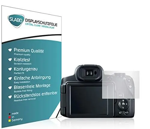Produktbild: Slabo 4 x Displayschutzfolie für Canon PowerShot SX70 HS Displayfolie Schutzfolie Folie Crystal Clear KLAR