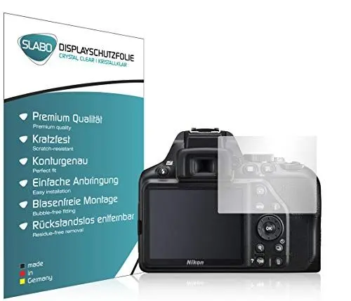 Produktbild: Slabo 4 x Displayschutzfolie für Nikon D3500 Displayfolie Schutzfolie Folie Crystal Clear KLAR