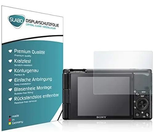 Produktbild: Slabo 4 x Displayschutzfolie für Sony ZV-1 Displayfolie Schutzfolie Folie Crystal Clear KLAR