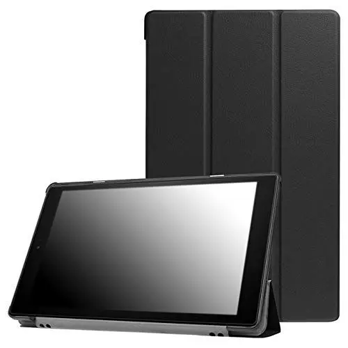 Produktbild: Slabo Tablet Hülle Case für Amazon Fire HD 10-Tablet (2017) | HD 10-Tablet (2019) Schutzhülle mit Auto Sleep Wake Funktion und Magnetverschluss - SCHWARZ