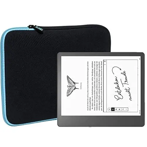 Produktbild: Slabo Tablet Tasche Schutzhülle für Amazon Kindle Scribe (2022-1. Gen.) Hülle Etui Case Phablet aus Neopren – TÜRKIS/SCHWARZ